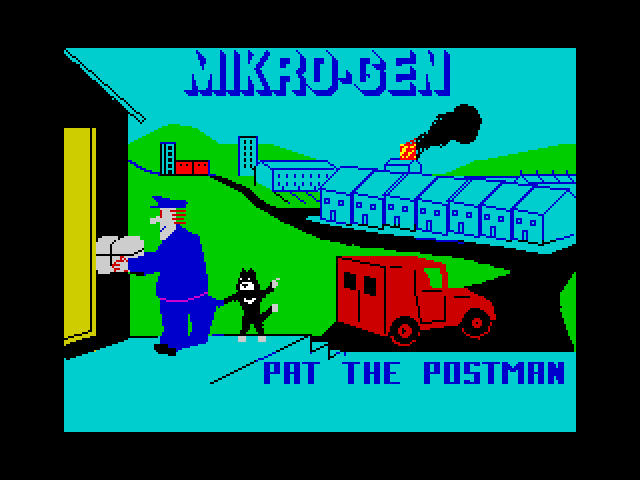 Pat the Postman title screen for ZX Spectrum